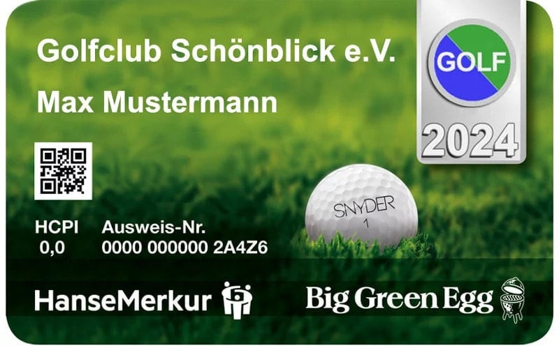 DGV Golfausweis 2024 in der Fernmitgliedschaft deutscher Golfclub