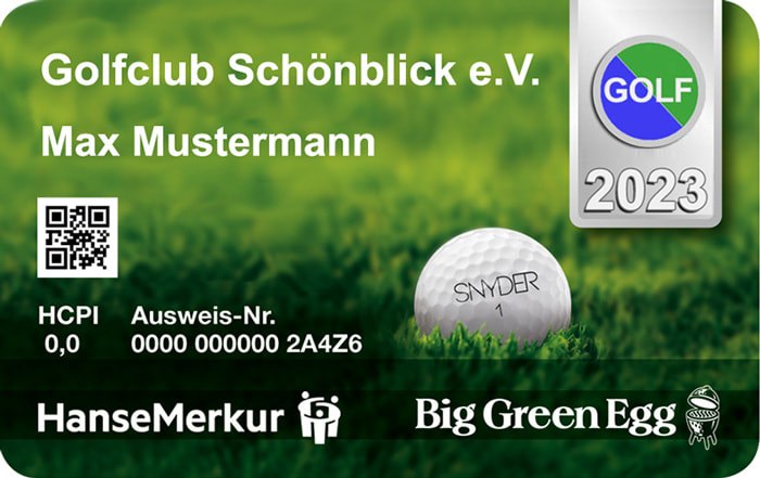 DGV Golfausweis 2023 in der Fernmitgliedschaft deutscher Golfclub