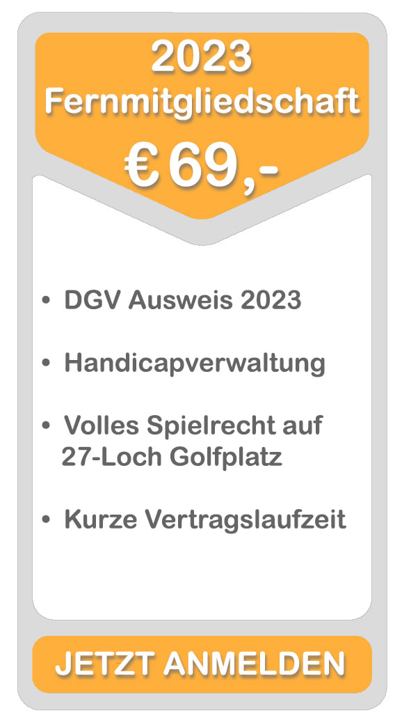 Angebot Fernmitgliedschaft Golf 2023