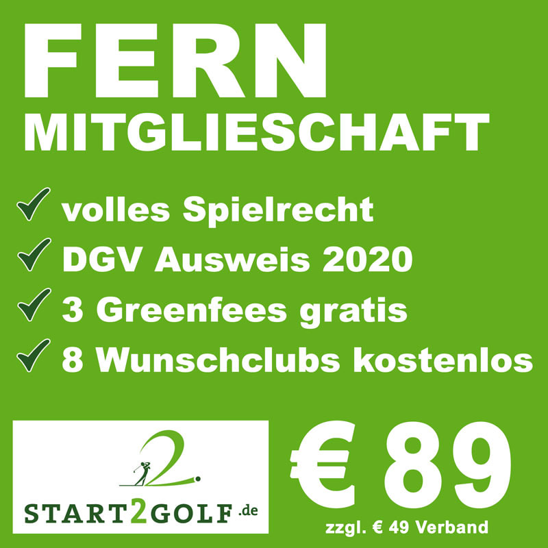 Fernmitgliedschaft Golf im Golfclub inkl. Greenfees